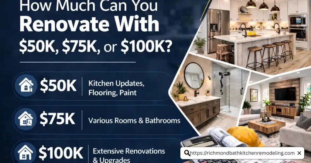 How much can you renovate with $50, $75k, $100k?