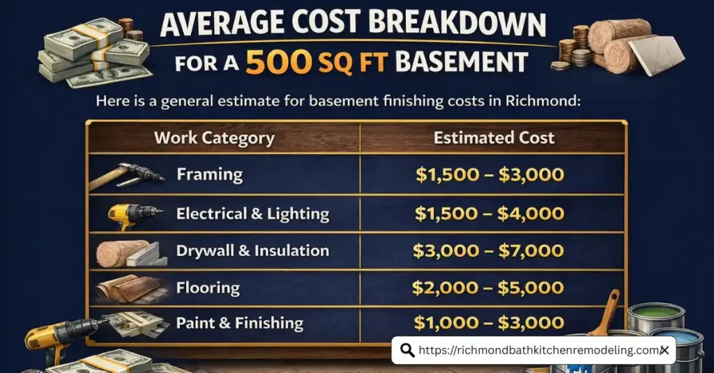How much to finish a 500 sq ft basement