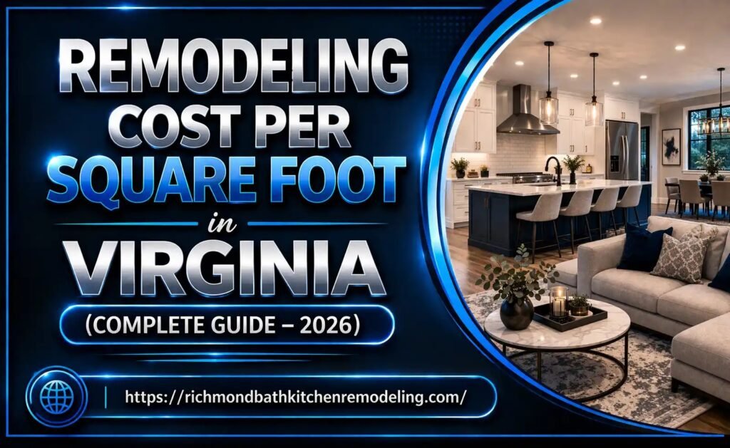 Remodeling Cost Per Square Foot in Virginia (Complete Guide – 2026)